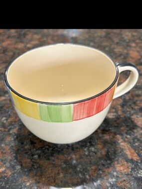 Philippe Richard "Rainbow Stripes" Cream Ceramic Mug
